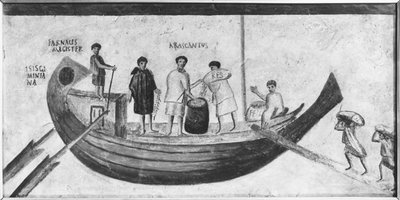 Beladen eines Handelsschiffs von Roman Roman